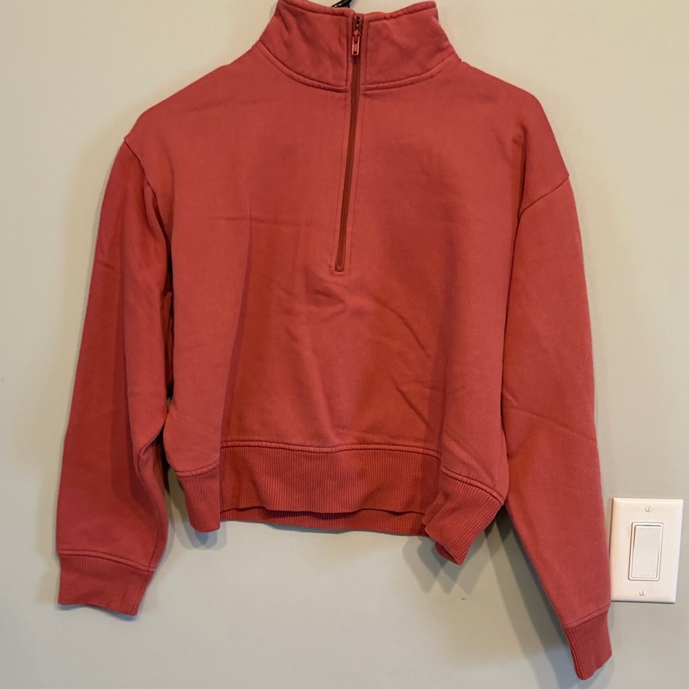 Half Zip Mauve Sweatshirt